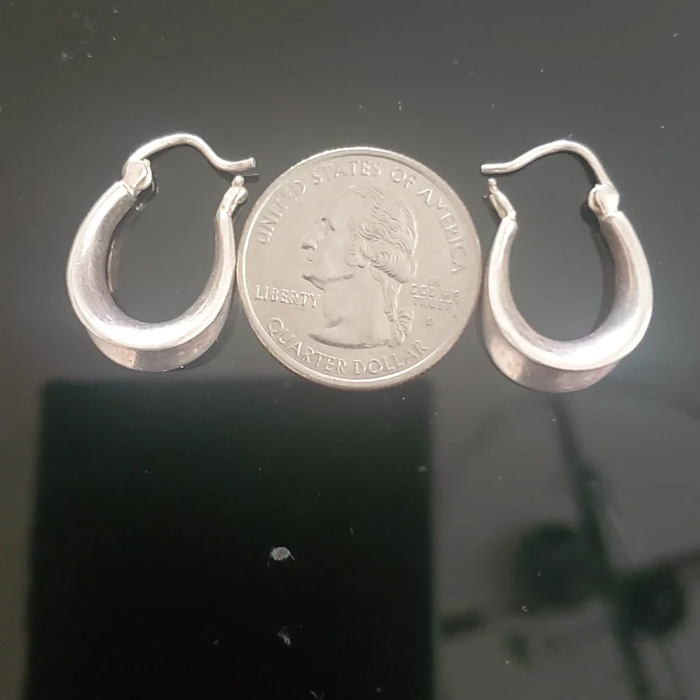 No.925 Sterling Silver VINTAGE Earrings Womens - Picture 2 of 9